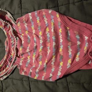 Pink Heart Pattern Baby Onesie